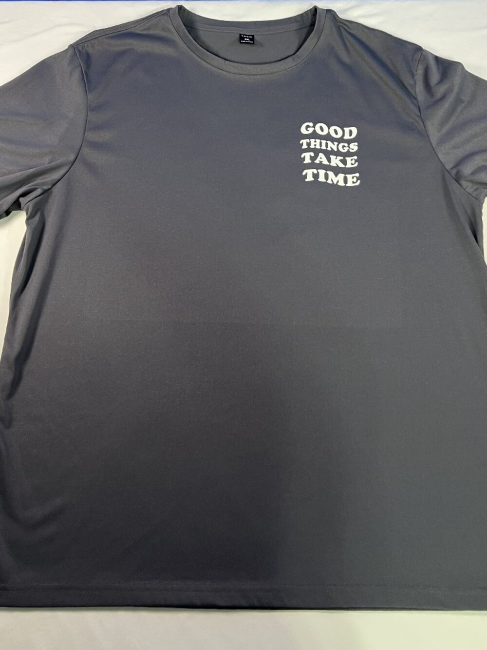 SHEIN Gray T-Shirt Good Things Take Time XXL